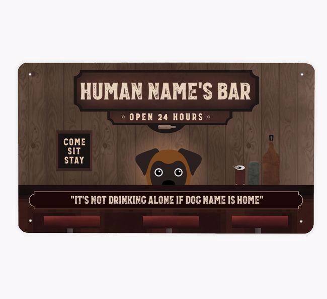 Vintage Bar: Personalized {breedFullName} Metal Sign